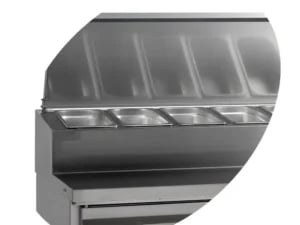 SS7200 Rustfrit Sandwichbord GN1/1, 320L, 2 Døre - Billede 2