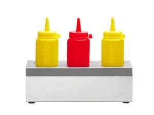 Sauceholder med 3 åbninger, ø57 mm, 229x90x78mm - kvalitetsfinish - Billede 2