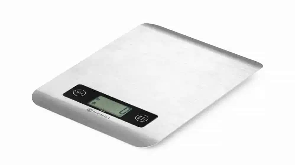 Præcis køkkenvægt i rustfrit stål, vejer op til 5 kg, 169x218x13mm - Billede 2