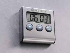Digitalt køkkenur, 65x70x17mm, med stand og magnet, tæller ned fra 99 min. 59 sek. - Billede 3