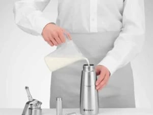 Profi line flødeskumsdispenser, 1l, hvid aluminium, 3 dyser - Billede 9