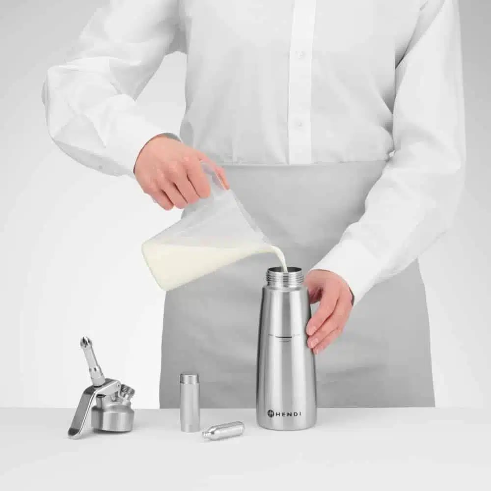 Profi line flødeskumsdispenser, 1l, hvid aluminium, 3 dyser - Billede 9