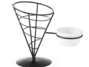 Mat sort chips holder til 3 poser, mål: 210x110x172mm - Billede 2