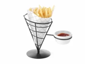 Mat sort chips holder til 3 poser, mål: 210x110x172mm - Billede 3