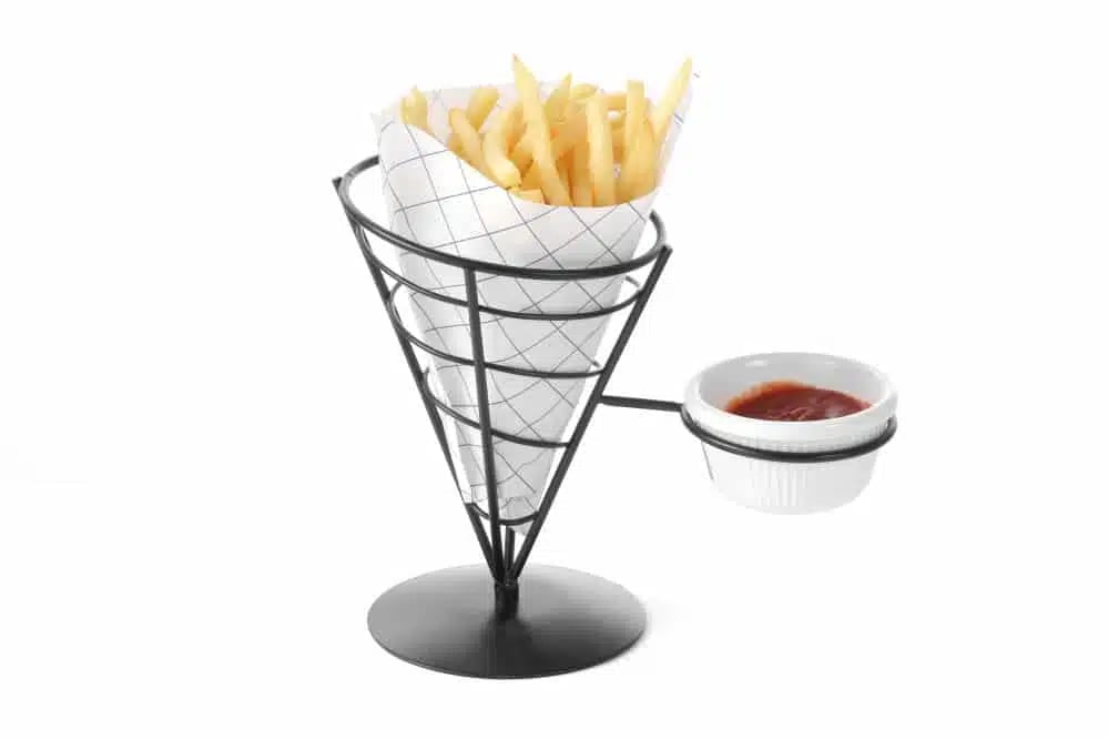 Mat sort chips holder til 3 poser, mål: 210x110x172mm - Billede 3