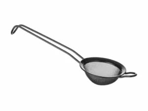 Sort bar strainer i rustfrit stål - perfekt til drinks og bagværk - Billede 3