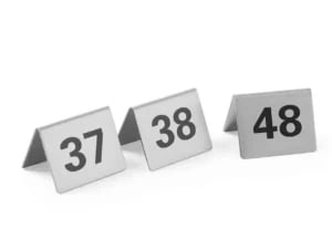 Bordstandere med numre 37-48, sæt af 12