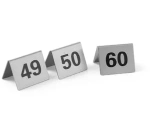 Bordstandere med numre 49-60