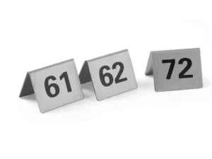 Bordstandere med tal 61-72