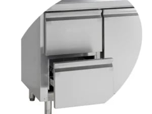 SK6210 Rustfrit Snackbord med 166L Kapacitet og Selvlukkende Døre - Billede 3