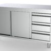 Combisteel - 700 ARBEJDSBORD SKYDEDØRE SKUFFE TIL HØJRE 1600