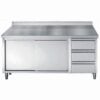 Combisteel - 700 ARBEJDSBORD SKYDEDØRE SKUFFER OPKANT 1800