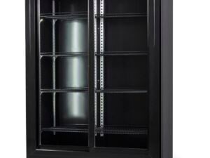 Combisteel - KØLESKAB MED SKYDEDØRE I GLAS BEZ-780 SL SORT - Billede 2