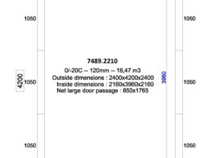 Combisteel - KØLE- OG FRYSERUM 2400x4200x2400 - 120 MM *TRANSPORT EFTER FORESPØRGSEL* - Billede 2