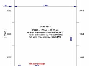Combisteel - KØLE- OG FRYSERUM 3000x3600x2400 - 120 MM *TRANSPORT EFTER ANMODNING* - Billede 2