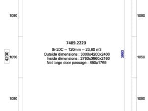 Combisteel - KOLD- OG FRYSERUM 3000x4200x2400 - 120 MM  *TRANSPORT PÅ ANMODNING* - Billede 2