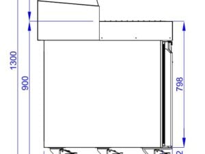 Combisteel - PIZZABORD 2 DØRE 9x 1/3GN BEHOLDER - Billede 2