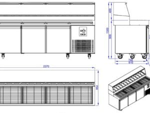 Combisteel - PIZZADISK MED 3 DØRE 13x 1/3GN BEHOLDER - Billede 3