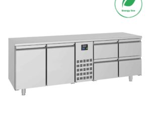Combisteel - 700 KØLET BORD 2 DØRE OG 4 SKUFFER MONOBLOCK ENERGY LINE