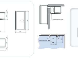 Combisteel - POSITIV VÆGMONTERET STRADDLE-TYPE ENHED 6-10,4 M3 LILLE - Billede 2