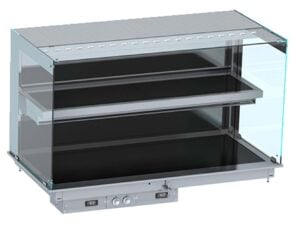 Combisteel - DROP-IN KUBISK OPVARMET KERAMISK DISPLAY VÆGMODEL - SORT 5/1