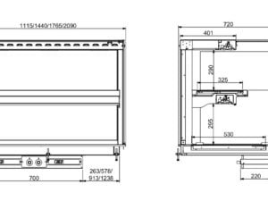 Combisteel - DROP-IN KUBISK OPVARMET KERAMISK DISPLAY VÆGMODEL - HVID 5/1 - Billede 2
