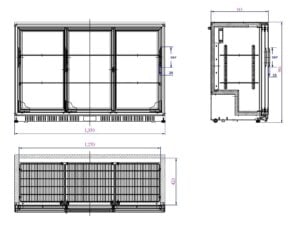 Combisteel - BACKBAR KØLER SORT 3 SKYD - Billede 2