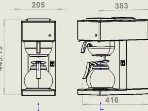 Combisteel - KAFFEMASKINE INKL. 1 GLAS KAFFEKANDE 1,8L - Billede 9