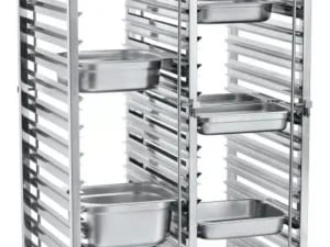 Dobbelt serveringsvogn - 30 x GN 1/1, 740x550x(H)1730mm, 150 kg kapacitet
