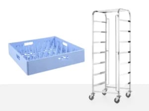 Mobil vogn til opvaskemaskinekurve - 7 x 500x500 mm, 615x560x(H)1700mm, stk. - Billede 3