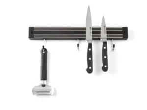 Sort knivmagnet m 3 kroge 34cm - Billede 2