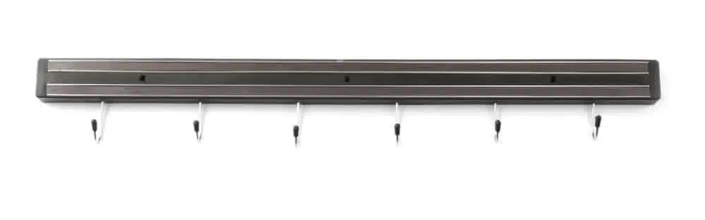 Magnetisk knivholder med 6 kroge, 62cm - inkl. Fingersikring