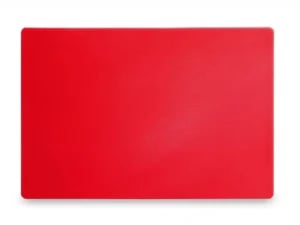 Skærebræt HACCP 450x300, rød, 450x300mm, begge sider glatte og anvendelige.