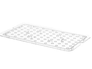 Perforeret drypbakke 1/2 GN polycarbonat - Billede 2