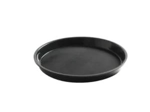 Sort rund serveringsbakke med skridsikker og høj kant, ø360x(h)39mm - Billede 2