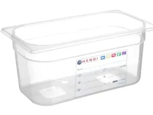 Transparent madopbevaringsbeholder 9,5l - opfylder haccp standarder - Billede 2