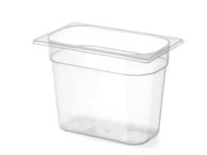 GN 1/4 polypropylen beholder, Profi Line, 2,8L, Transparent, 265x162x(H)100mm