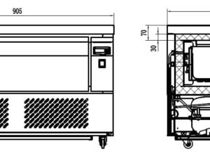Combisteel - KØL/FRYS BORD 1 SKUFFE 2X 1/1GN - Billede 5