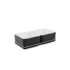 Cube organizer sæt 01: Består af skål/bakke nr. (4) + 2stk.(1) - 21 x 10.5 x H5.5 cm  | Black. Champagne. Grey