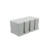Cube organizer sæt 03: Består af skål/bakke nr. (4) + 4stk.(3) - 21 x 10.5 x H9.3 cm | Black. Champagne. Grey