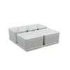 Cube organizer sæt 12: Består af skål/bakke nr. (6) + 2stk.(1) +2stk.(2) + 3stk.(5) - 21 x 21 x H7.2 cm | Black. Champagne. Grey