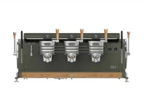 Espressomaskine ZERO BARISTA 3-gruppe i Olive Green Oak
