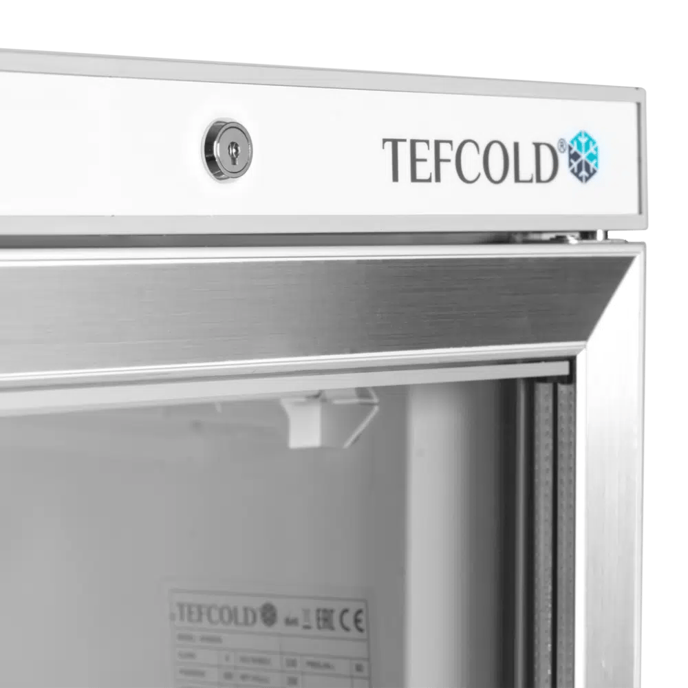 UF400SG Displayfryser i Rustfrit Stål med Glasdør, 400 Liter - Billede 3