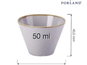 Askegrå konisk skål, 60mm - Billede 3