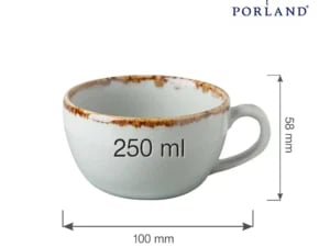 Askegrå elegant kop, 250ml - Billede 4