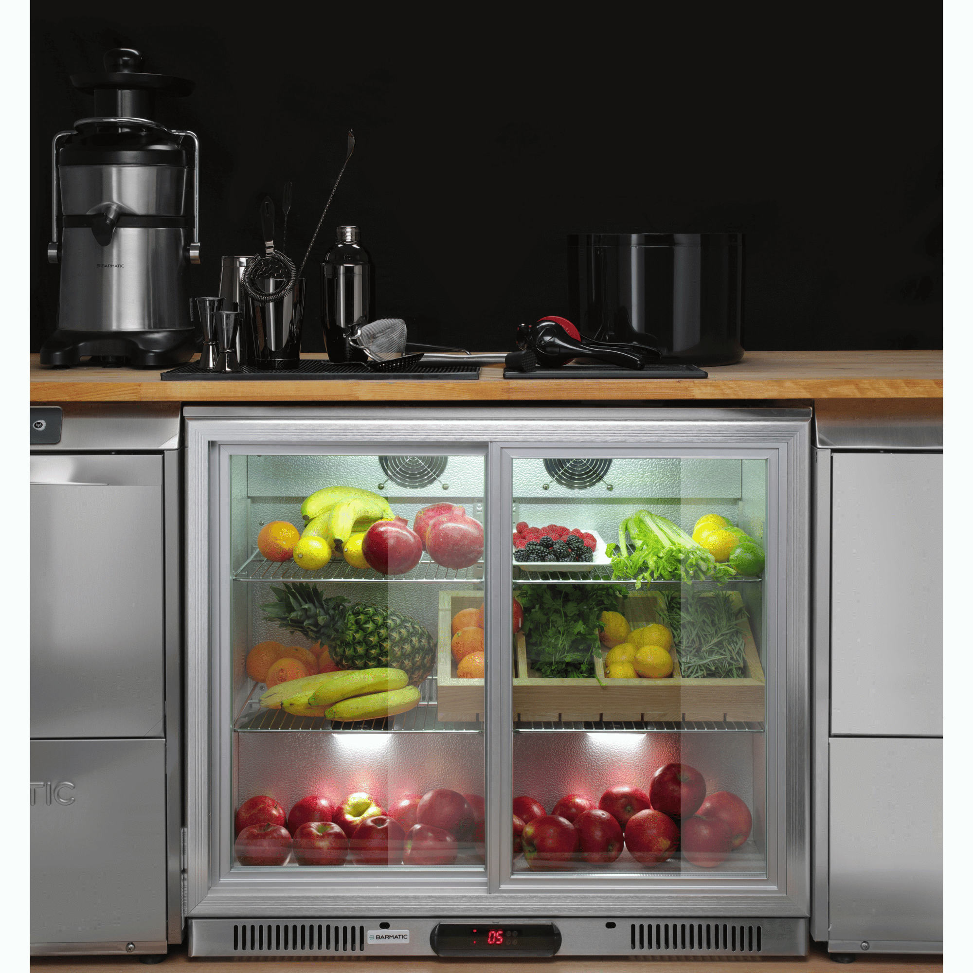 CANDOUR bar køler 198L med skydedør, 900x520x(H)835mm - Billede 5