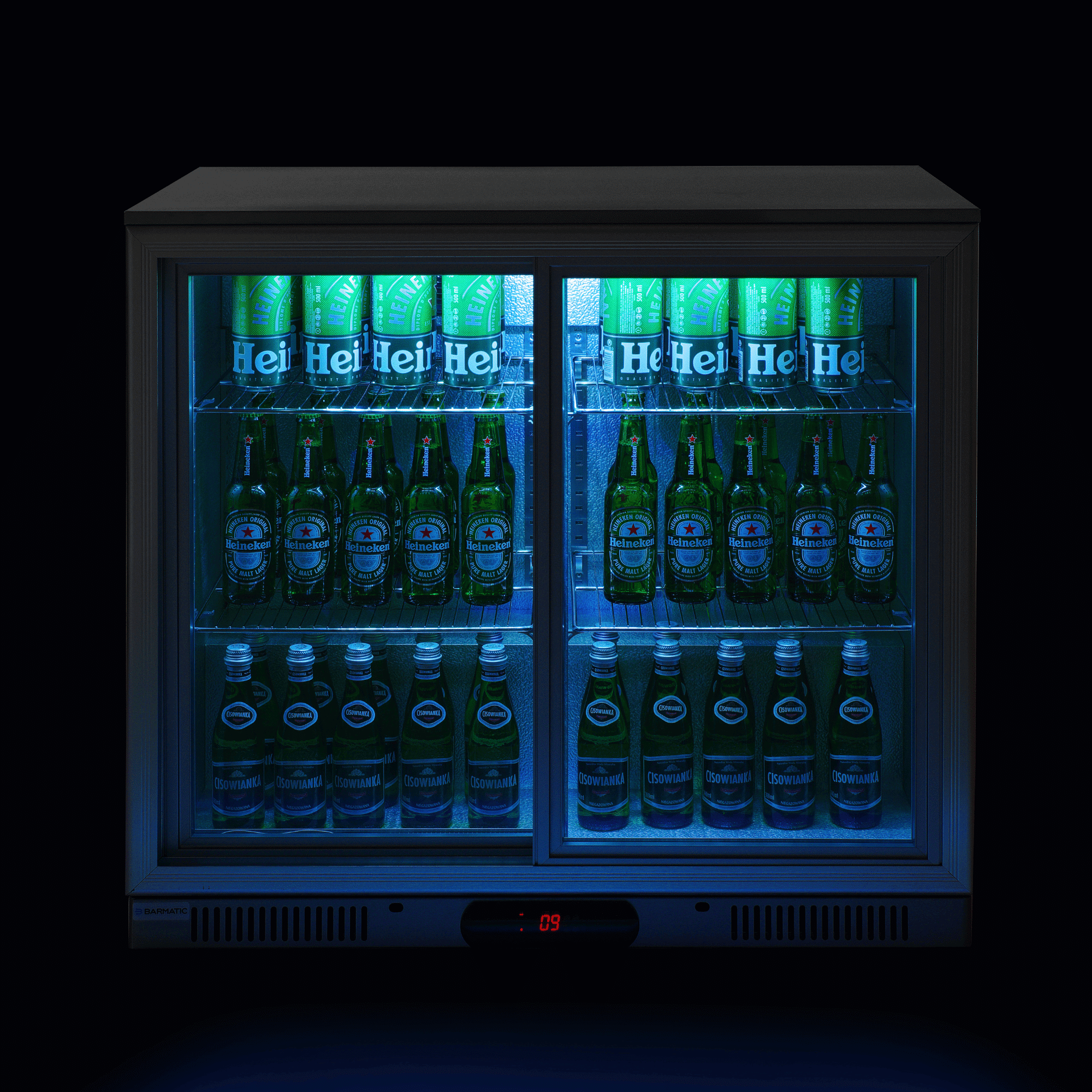 CANDOUR bar køler 198L med skydedør, 900x520x(H)835mm - Billede 6