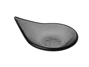 Vetro fingerfood regndråbe sort glas skål, 80x100mm - Billede 2
