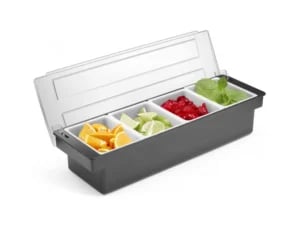 Ingrediensboks – 4 beholdere, Bar op, 480x150x(H)100mm - Billede 2