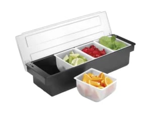 Ingrediensboks – 4 beholdere, Bar op, 480x150x(H)100mm - Billede 3